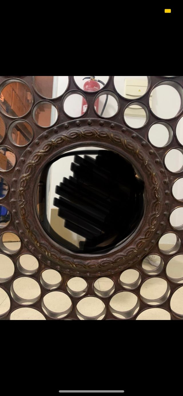 Espejo redondo forja industrial