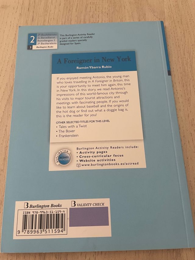 Libro de texto A Foreigner in New York