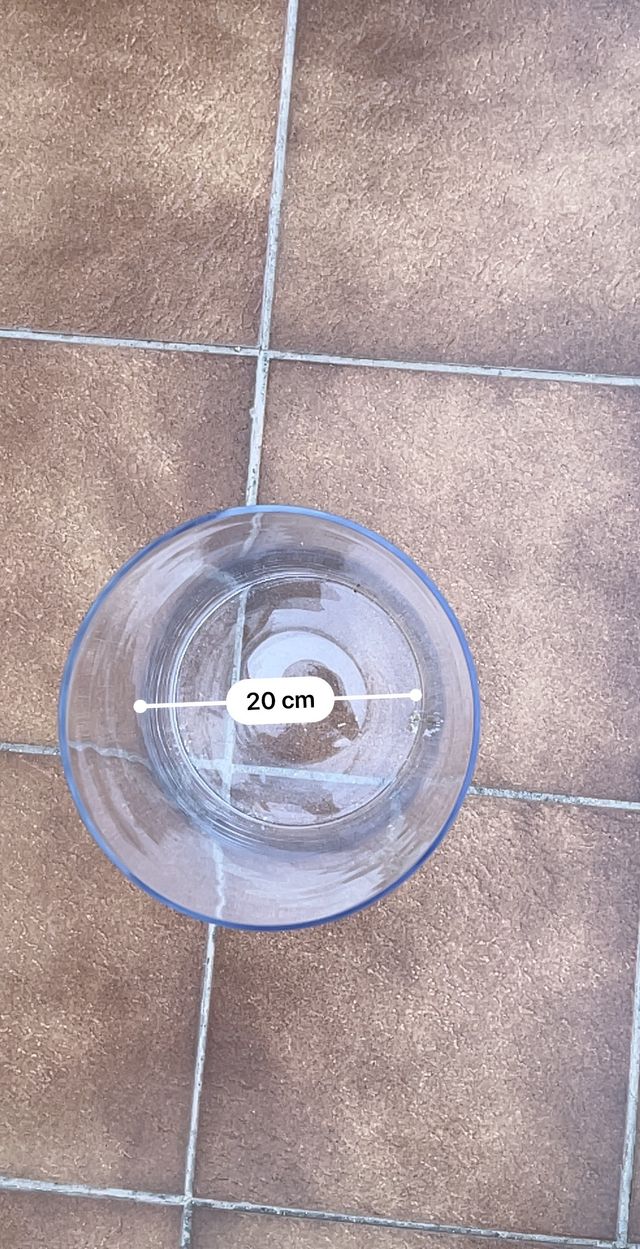 Jarrón vaso florero Cristal