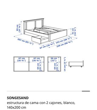 Estructura de cama IKEA SONGESAND