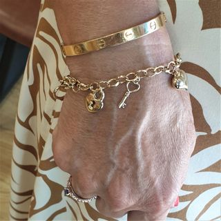 PULSERA ORO 18K COLGANTES