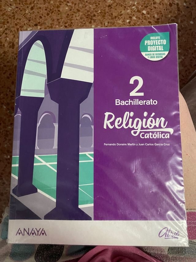 Libro, religión Anaya 2 bachiller