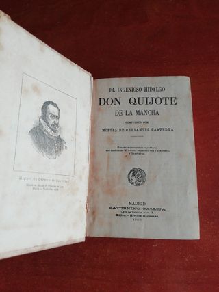 libro miniatura "Don Quijote de la Mancha"