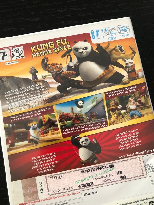 Jogo Wii Kung Fu Panda