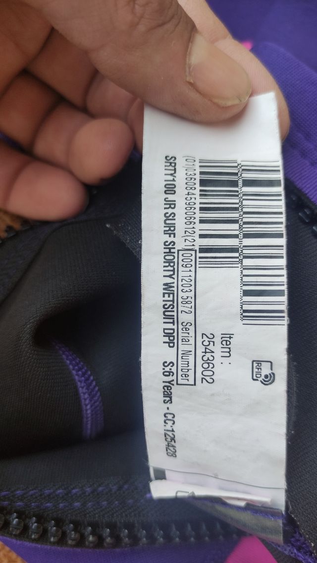 traje de neopreno corto niña