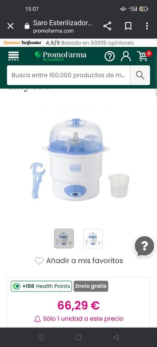 Esterilizador marca Saro
