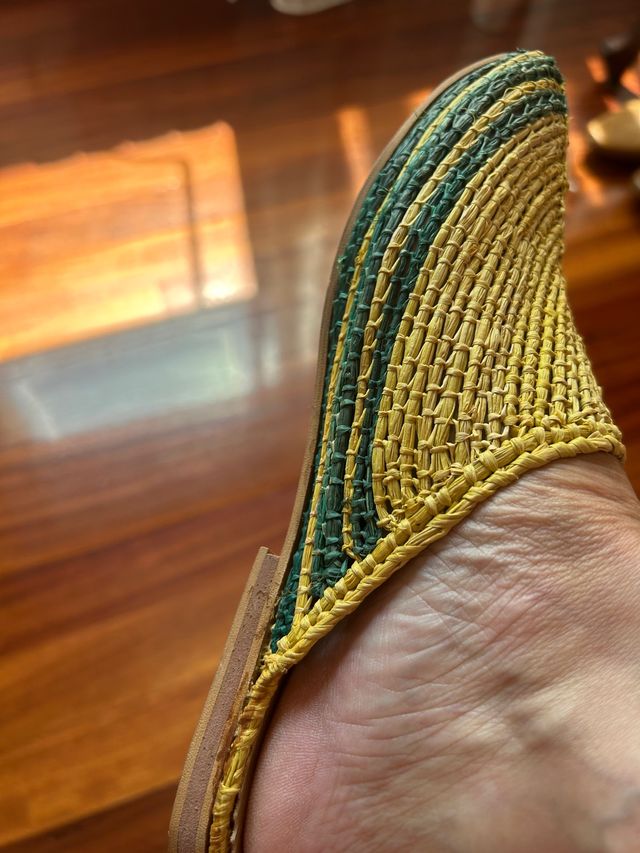 Calzado de rafia marroquí