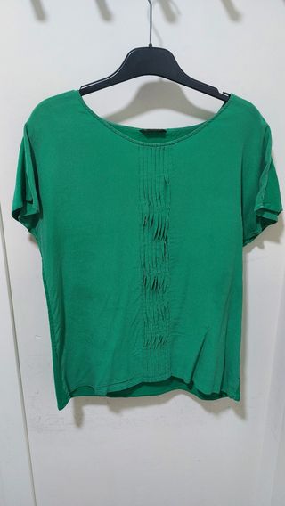 Camiseta verde de Massimo  Dutti 