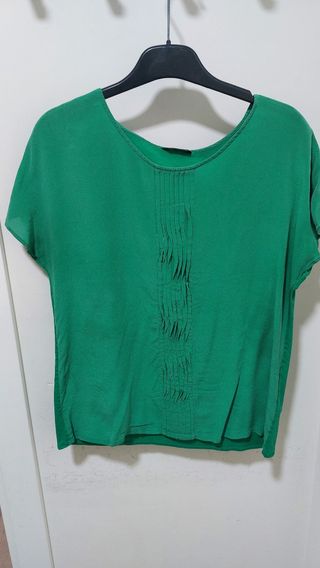 Camiseta verde de Massimo  Dutti 