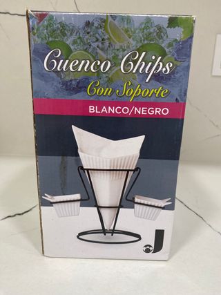 Cuenco para patatas fritas con soporte para 2 sals