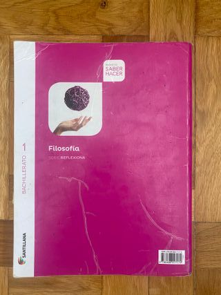 Libro FILOSOFIA 1 bachillerato SANTILLANA