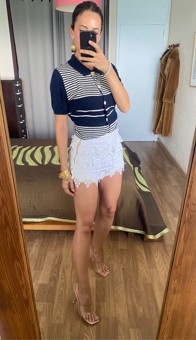 Suéter abotonado rayas marineras Hector de Mora L