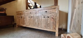 Mueble Recibidor Wabi Sabi Madera Maciza 