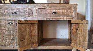Mueble Recibidor Wabi Sabi Madera Maciza 