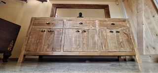 Mueble Recibidor Wabi Sabi Madera Maciza 