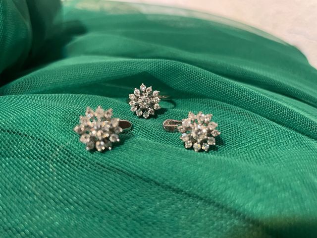 Preciosos pendientes oro blanco y diamantes