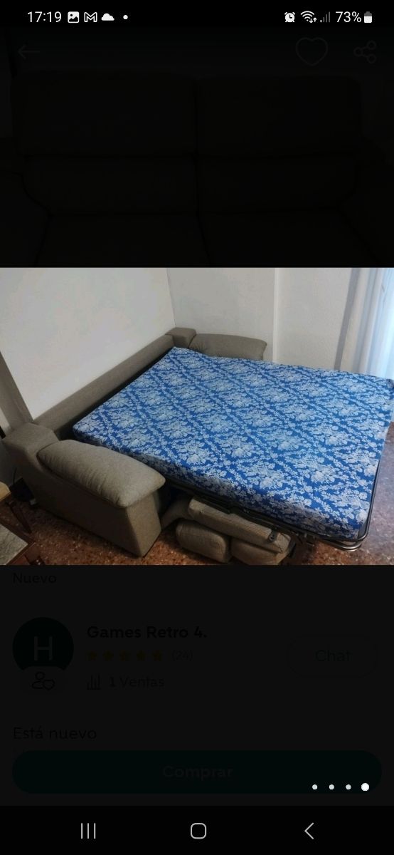 sofa cama de segunda mano por 700 EUR en Xativa en WALLAPOP