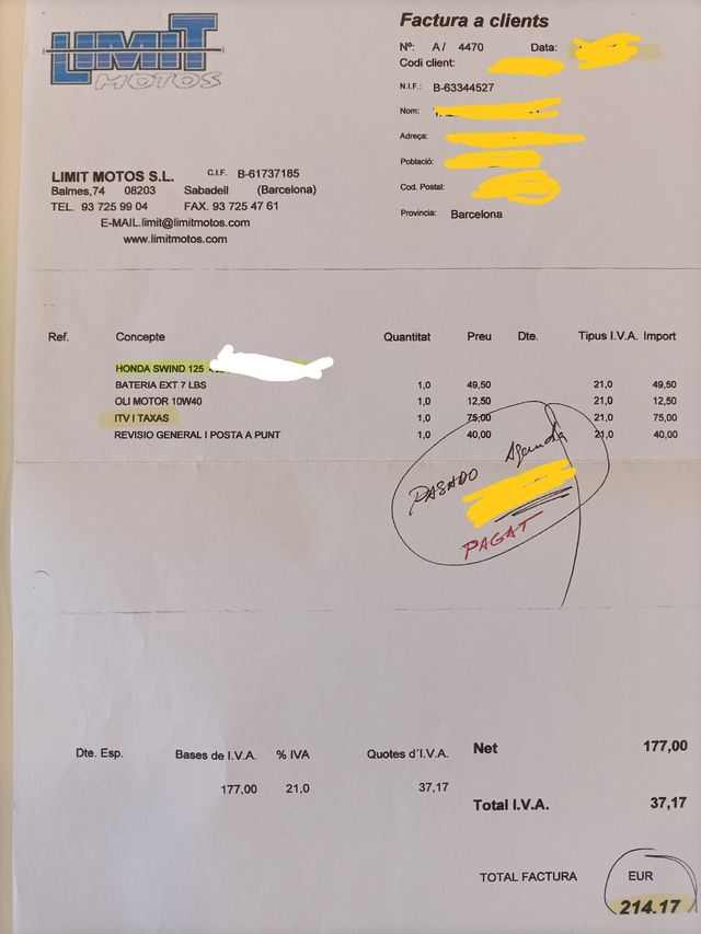 Scooter Honda Swing 125cc - ¡Solo 1.910 km!!!