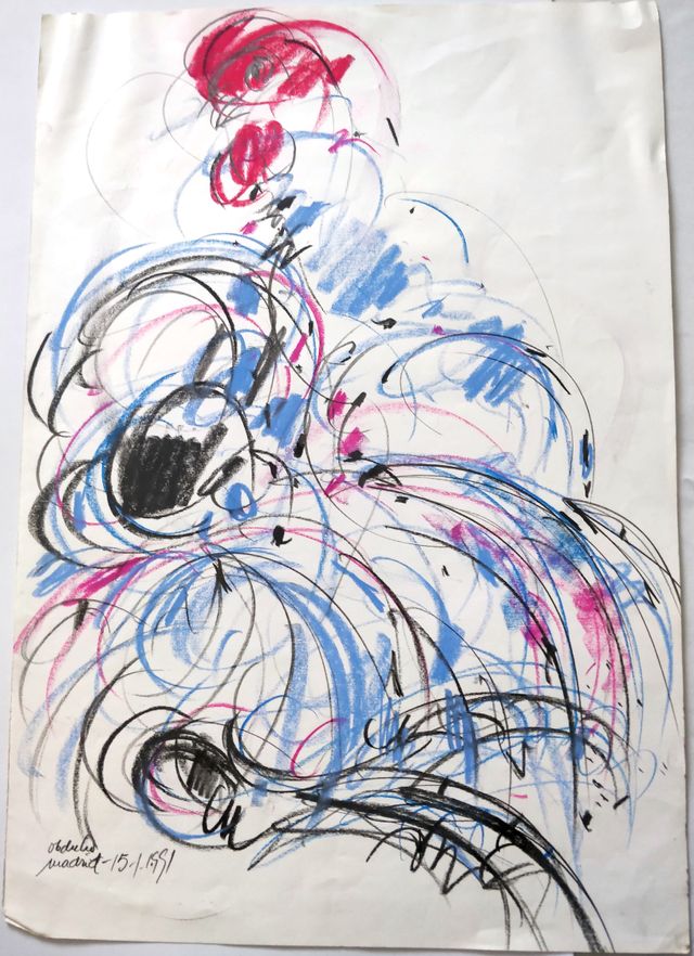 Dibujo original del pintor Obdulio Fuertes