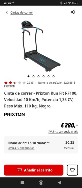 Cinta de correr