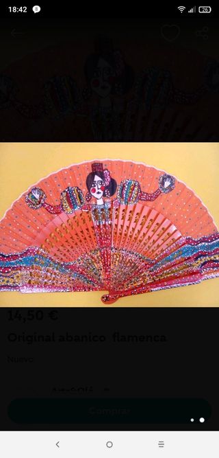 Exclusivo abanico flamenca pintado
