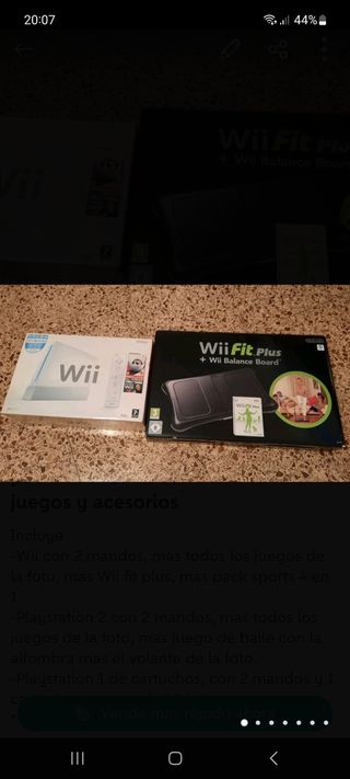 Wii con juegos y accesorios mas el WiiFit Plus