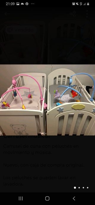 Cuna blanca + colchón
