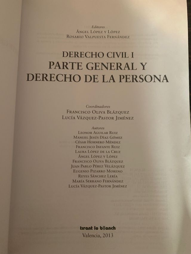 Derecho civil I 2013