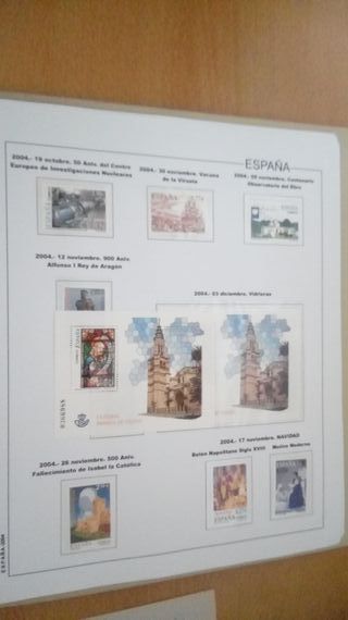 ESPAÑA AÑOS 2003/2004 MONTADOS EN ALBUM Y HOJAS