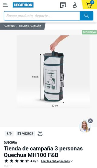 Tienda de campaña 3 personas