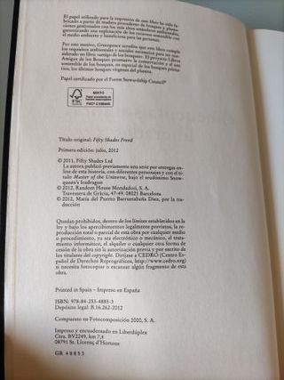 Libros Trilogía Cincuenta sombras