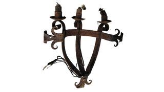 Par Candiles Antiguos Hierro Forjado Autenticos