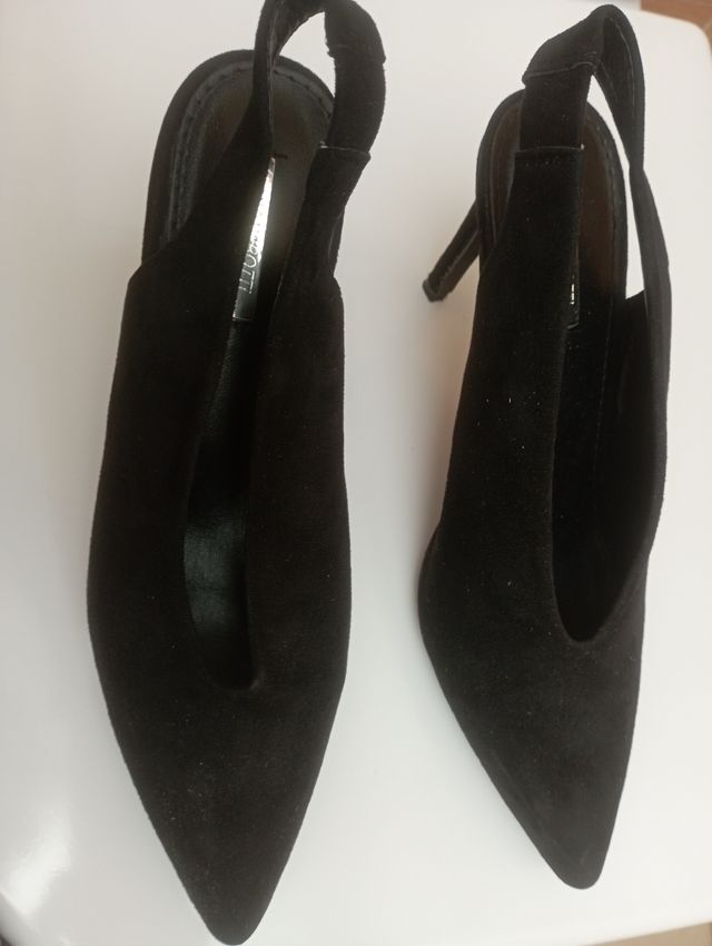 Zapatos mujer de gamuza negros