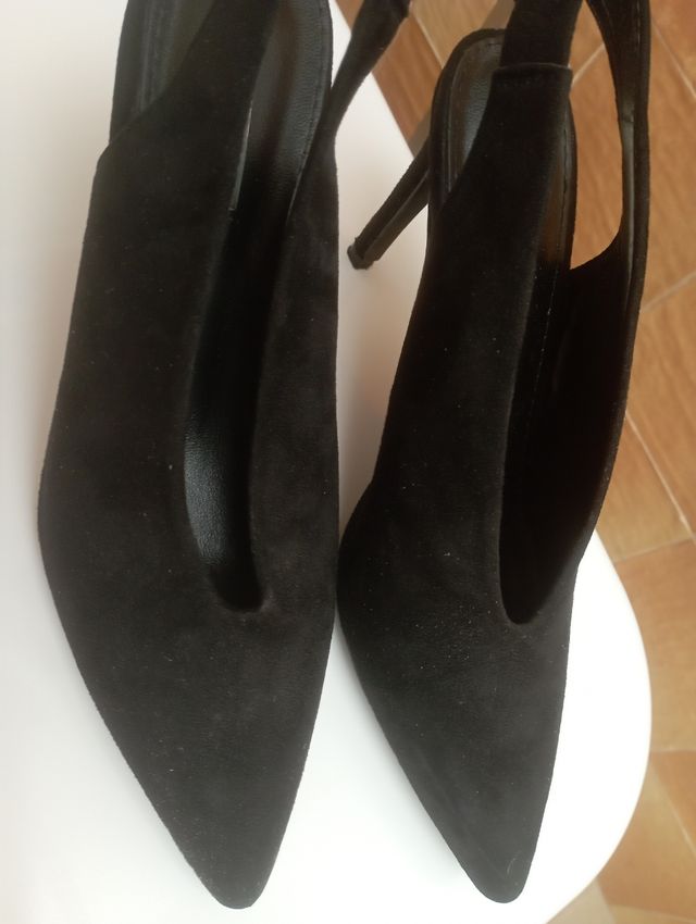 Zapatos mujer de gamuza negros