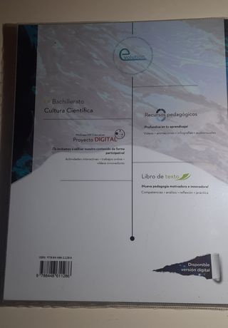 Libro cultura científica primero bachillerato