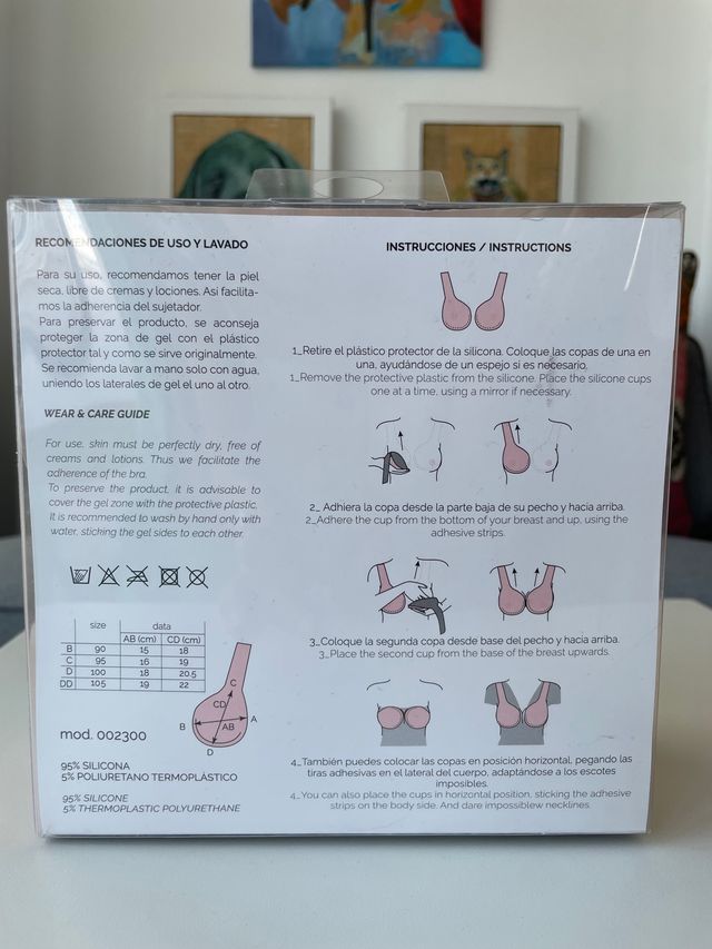 Copas de silicona invisibles Selmark sin estrenar