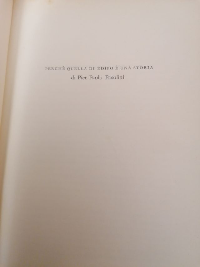 Edipo re di Pier Paolo Pasolini 1°ed.1967