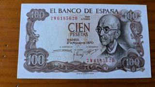 Billetes 100 pesetas Manuel Falla