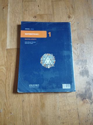 Libro Matemáticas Oxford 1° bachiller
