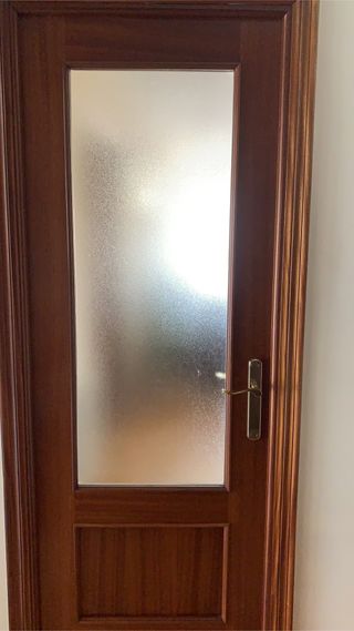 Puertas madera cristal