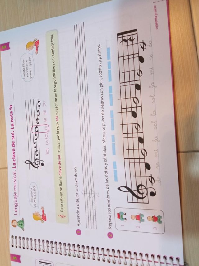 Cuaderno musical SM segundo primaria