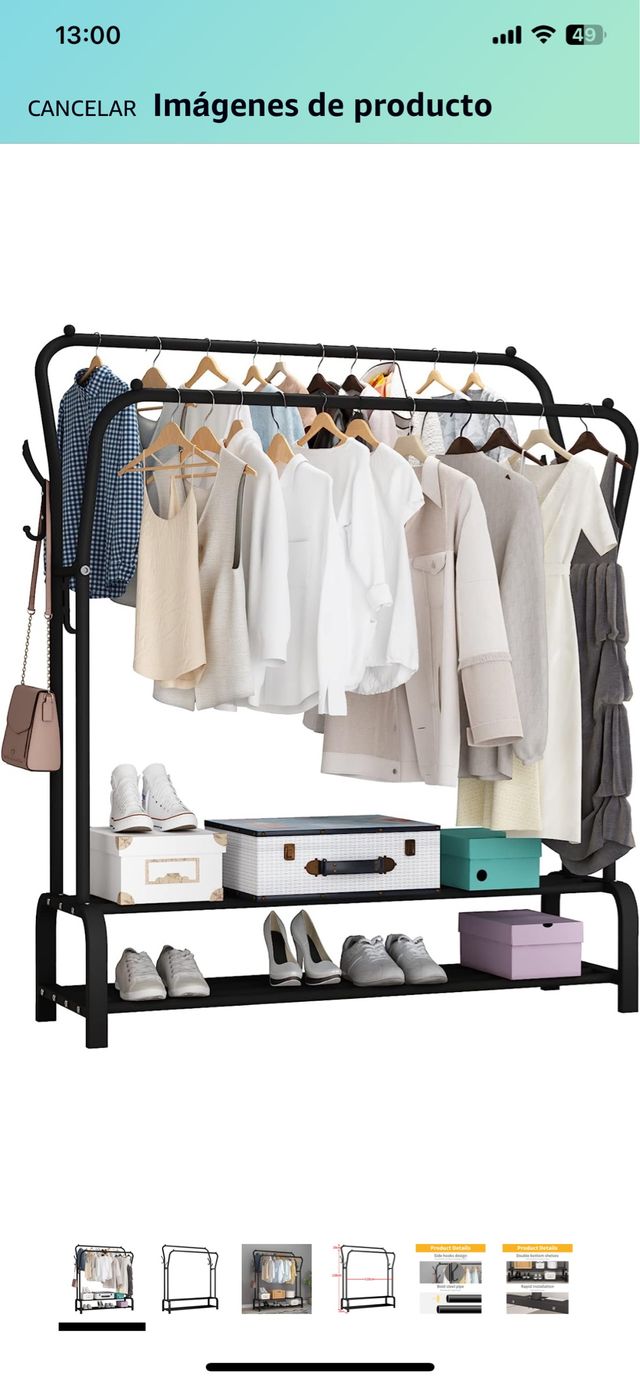 Burro doble, perchero