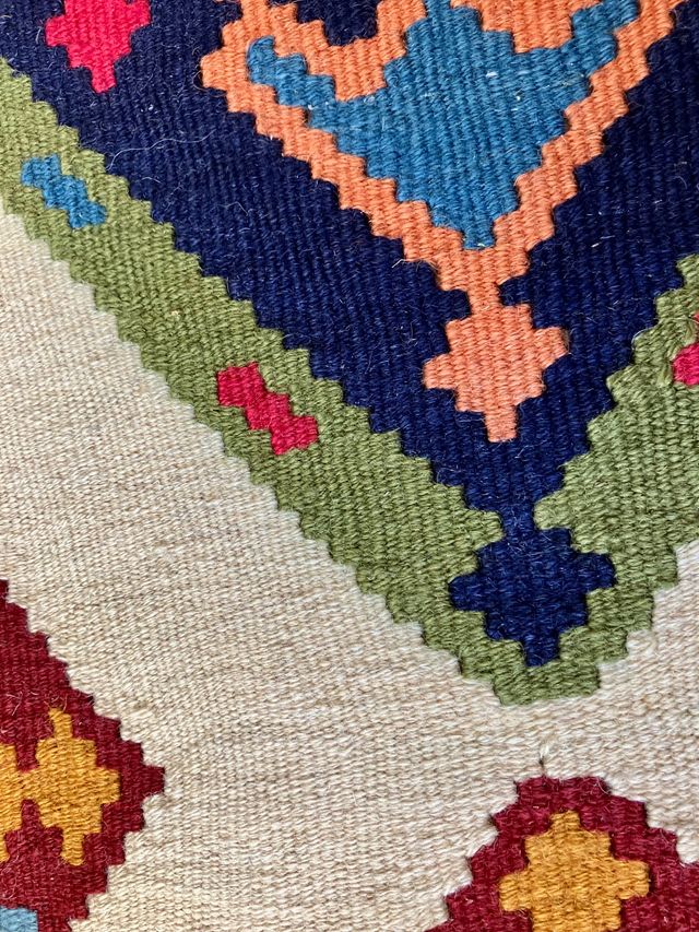 Alfombra afgana artesana 300cm Kilim