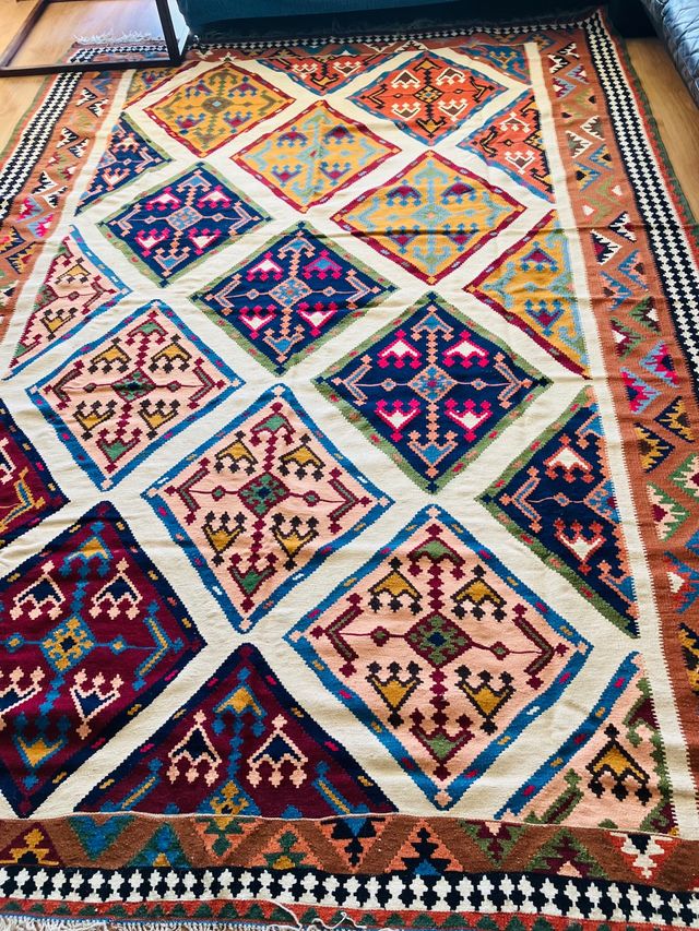 Alfombra afgana artesana 300cm Kilim