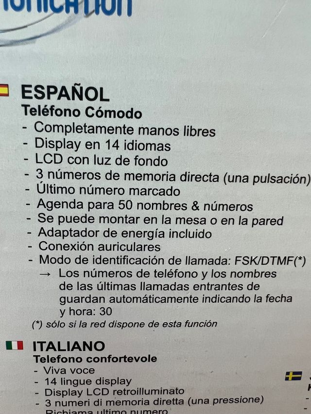 Telefono fisso TOPCOM Fidelity 1100 - nuovo
