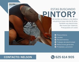 Pintor profesional y electricista. Manitas