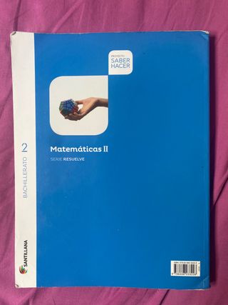 Libro Matemáticas Santillana 2 Bachillerato