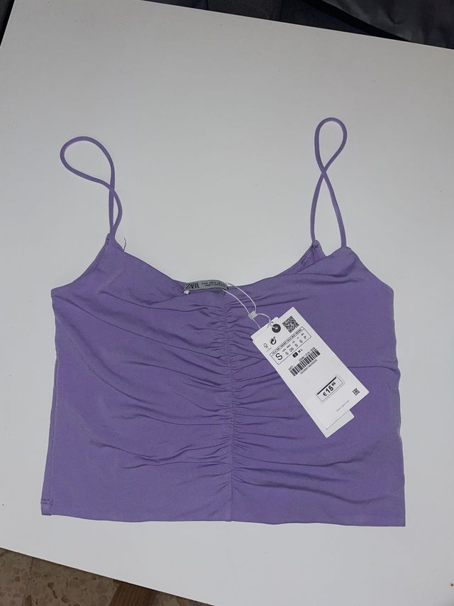 Top Lila Zara talla S
