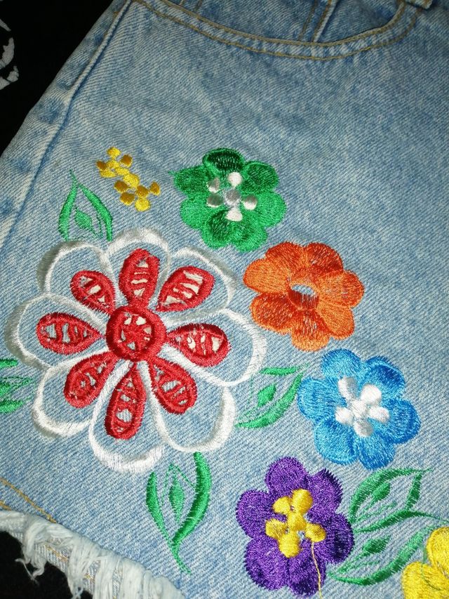 DOS short vaquero y de algodón