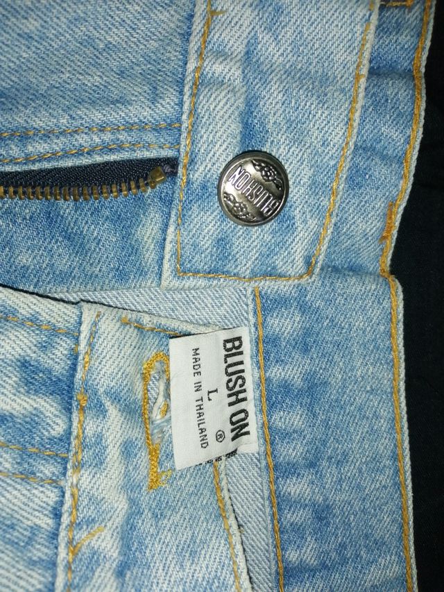 DOS short vaquero y de algodón